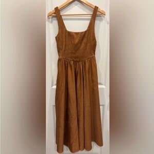 WAYF Brown Suede Dress